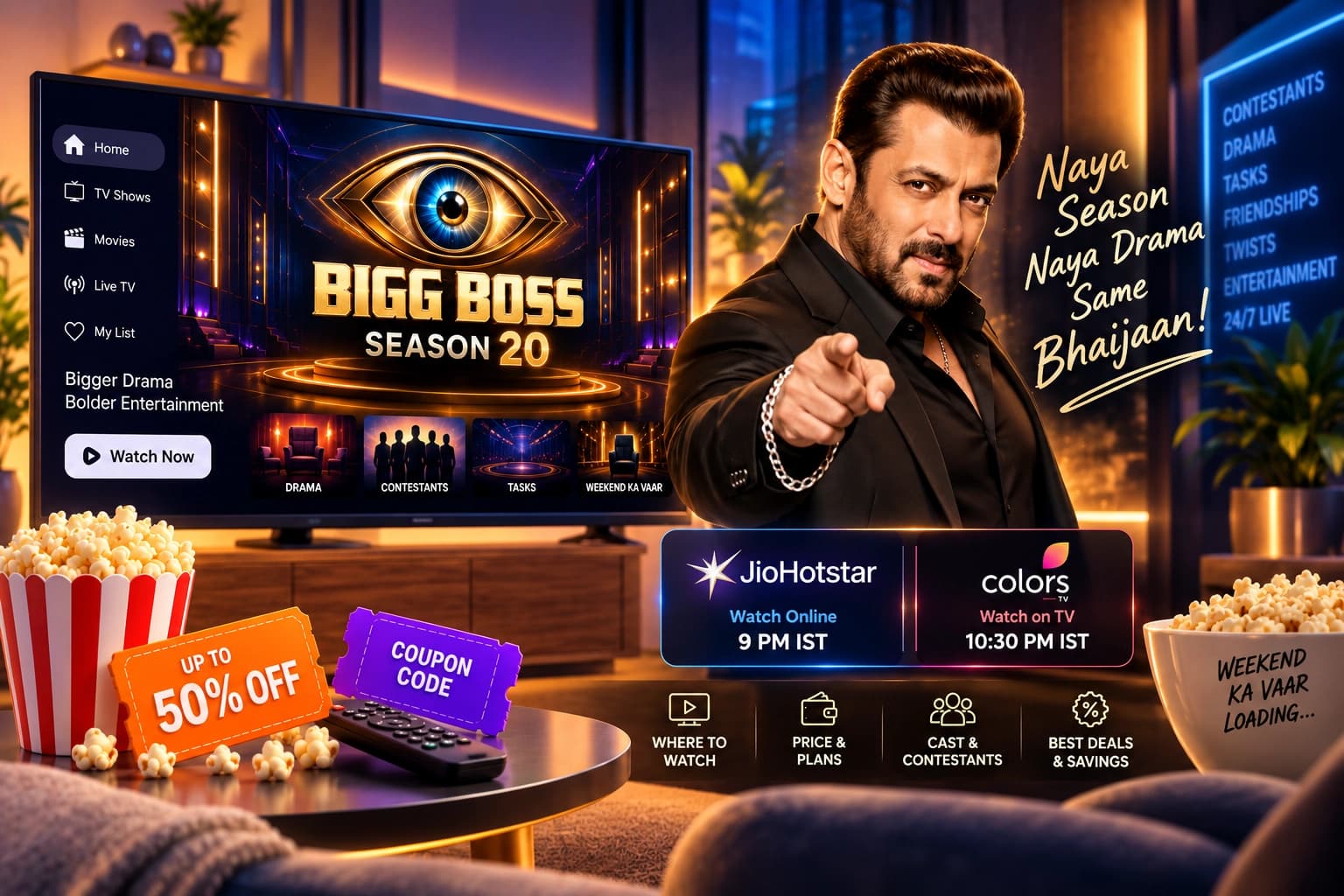 Bigg Boss Season 20 (2026): Where to Watch, Price & Best Deals